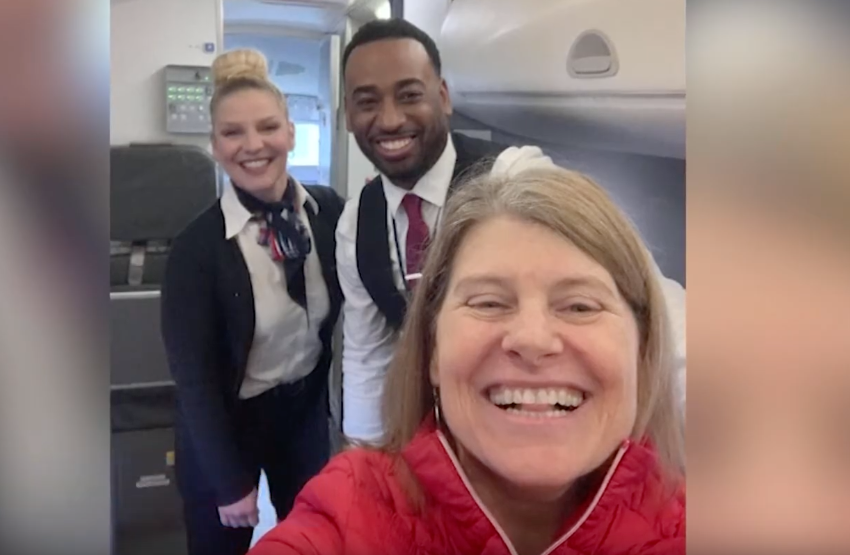 WATCH: Woman is the Only Passenger on Washington-Boston Flight