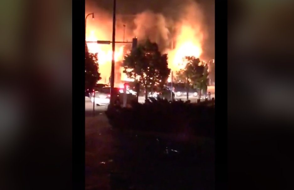 WATCH: Destruction Continues Overnight as Buildings Are Leveled in Minneapolis