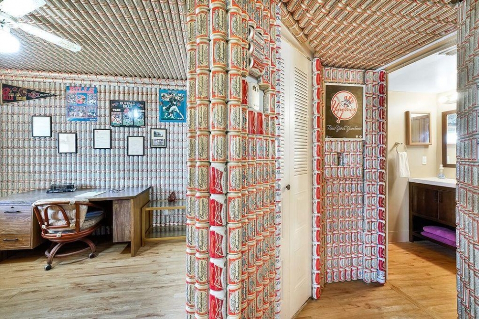 For Sale: Florida Home Covered Floor to Ceiling in Budweiser Cans