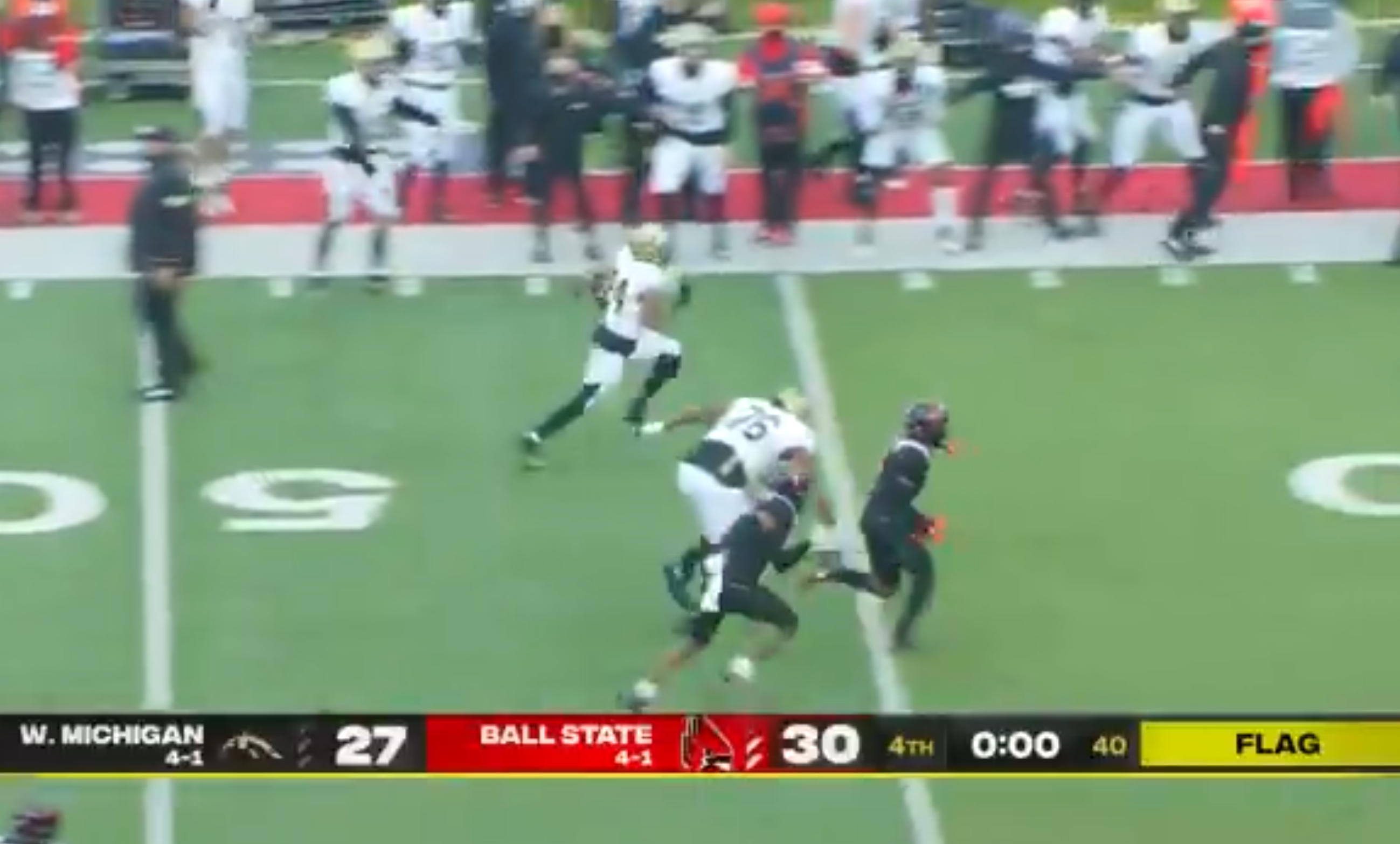 WATCH: Ball State Players Ran Onto Field To Celebrate As Western Michigan Scored TD