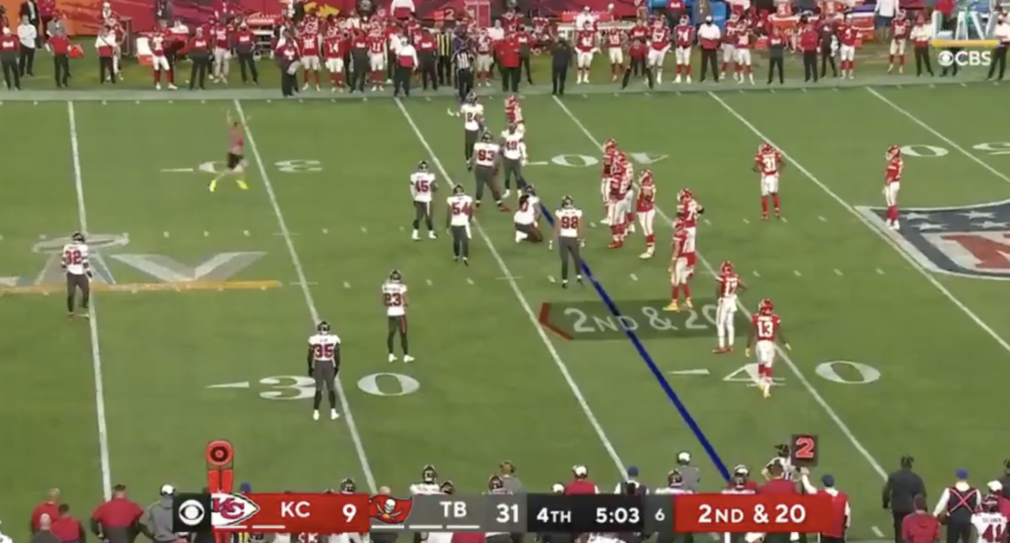 WATCH: The Super Bowl Streaker, A Man Ran Across the Field During SBLV