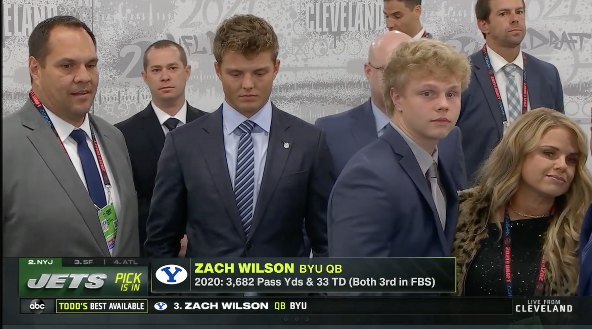 WATCH: The New York Jets Select Zach Wilson No. 2 Overall in 2021 NFL Draft